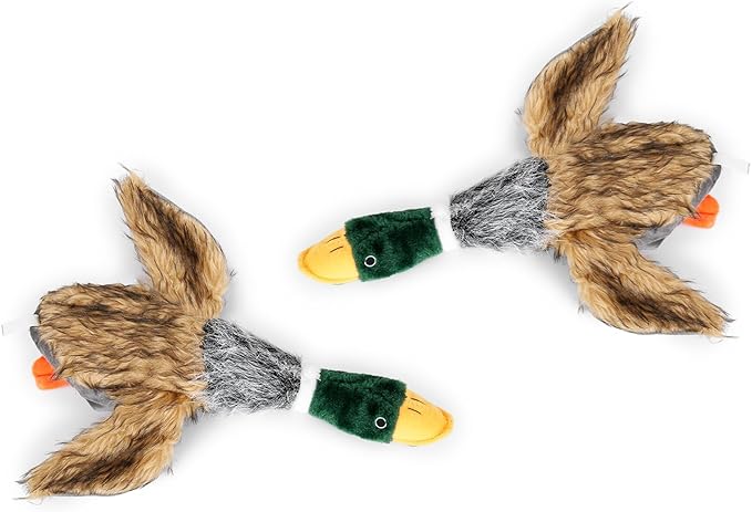 wangstar Squeaky Dog Toy for Puppy Dogs Toys to Keep Them Busy Mallard Duck Stuffed Dog Toys for Medium Small Dogs, 9" x2 Wild Duck
