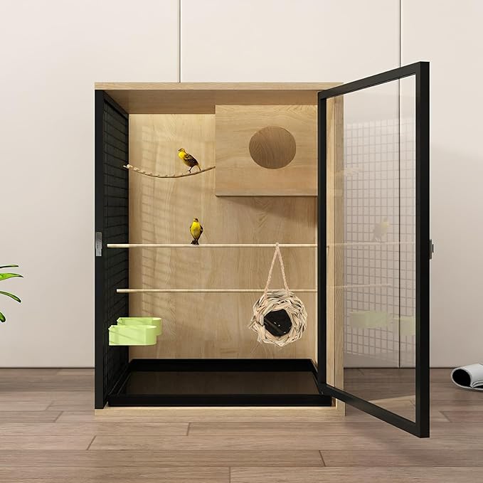 Mipcase Hand-Woven Straw Hamster Hideout and Bird Nest Small Animal Shelter Natural Straw Hut for Hamsters and Birds Cage Accessory Habitat