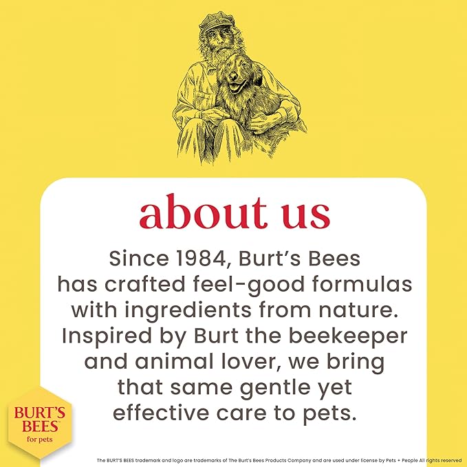 Burt's Bees for Pets Cat Dander Remover Wipes, Colloidal Oat Flour and Aloe to Soothe Dry Skin and Reduce Flaking, Unscented Grooming Cloths for Cats and Kittens, 50 Count - 6 Pack
