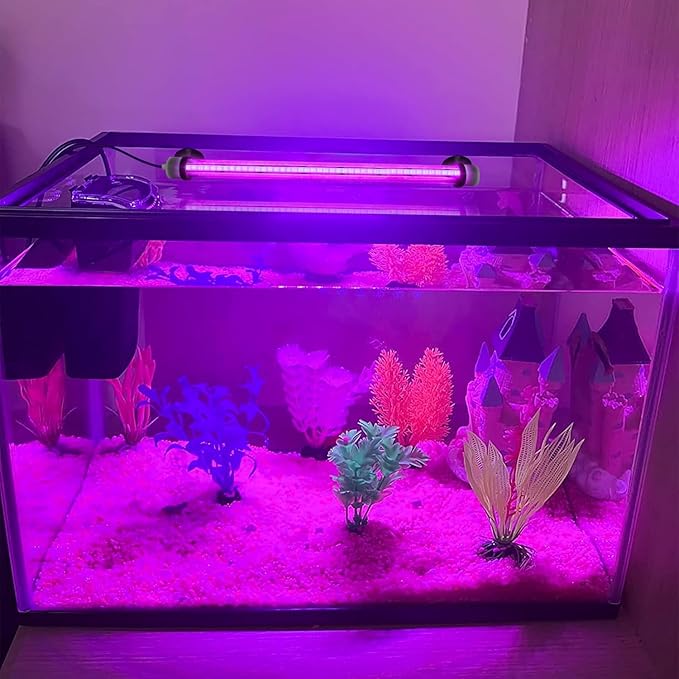Submersible Fish Tank Light: Underwater Aquarium Light with Remote and Suction for Home Fish Keeper -Full Spectrum Aquarium Tank Light with Colors Change for 19.6In Saltwater Freshwater Tank