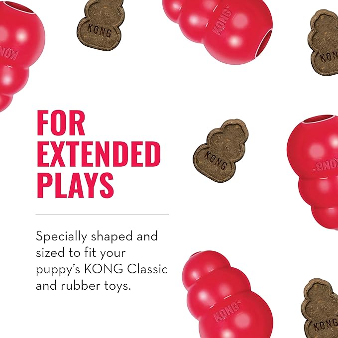 KONG Classic Dog Toy Small Peanut Butter Snacks Dog Treats 7 oz – Durable Chew Toy & Natural Treats Combo Bundle for Small Dogs