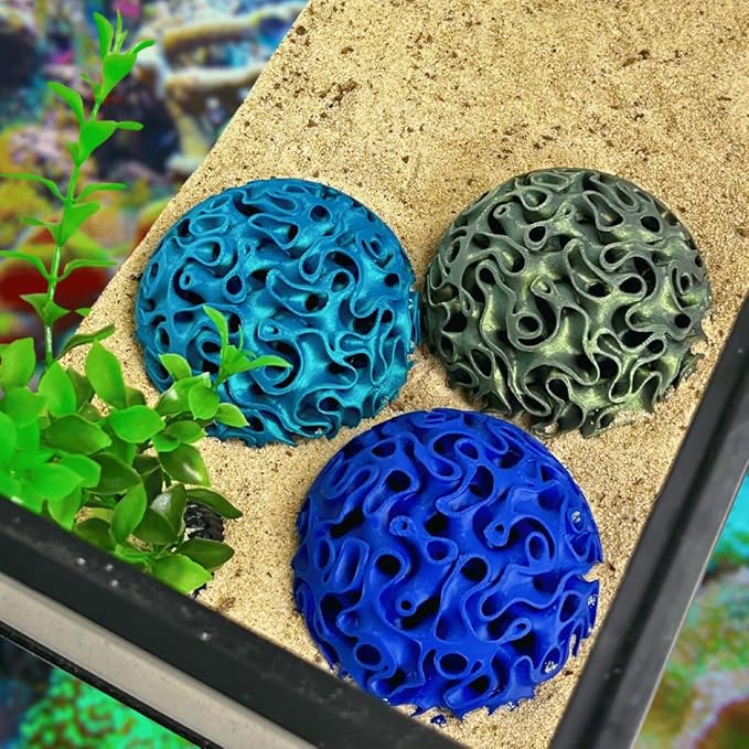 Chatelet REEFSHAPE Aquarium Coral Reef Dome - Aquarium Reef Replica for Fish Shelter & Egg Laying - Aquarium Safe Dome Structure for Fish Shrimp & Aquatic Pets (Aurora Green)