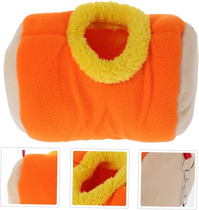 POPETPOP Delicate Hanging Nest for Hamsters Parrots Pets Cozy Sturdy Design for Ferrets Chinchillas Creative Attractive Pet Hideout for Birdcages and Play Areas