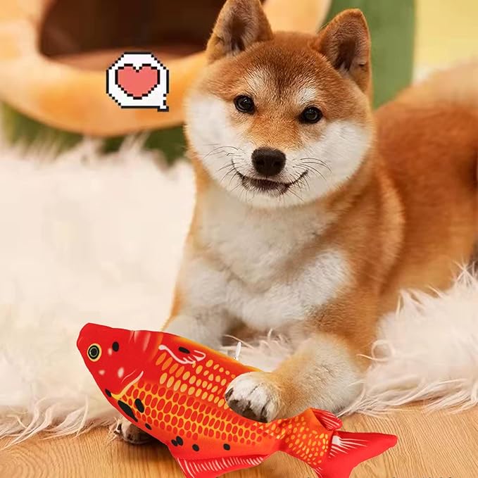 VAIZIQ Flopping Fish Electric Moving Dog Fish Cat Toy - Interactive Pet Toys for Dog Exercise, Reducing Stress for Cats and Small Dog