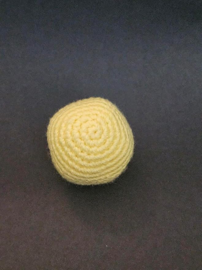 Golden Bay, Handmade, Cat/Small Dog, Rattle Ball (Set of 3), Regular Knitting, Wool/Cotton Yarn, Healthy and Durable Pet Toy