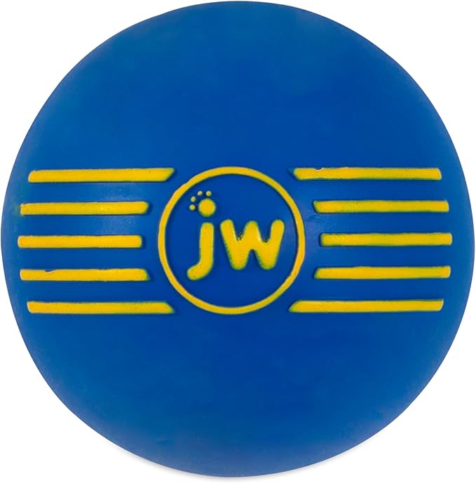JW iSqueak Ball Durable Natural Rubber Dog Toy (Assorted Colors)