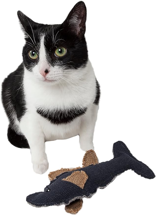 Pet Life ® Durable Fish Plush Kitty Catnip Cat Toy