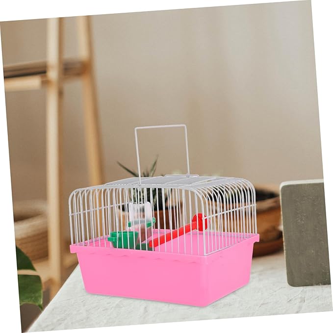 Portable Bird Cage for Parrots and Lovebirds with Perch Food Box and Water Dispenser Lightweight Metal Travel Carrier for Small Birds and Pets and Easy to Clean