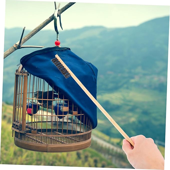 SUPVOX 2pcs Bird Cage Cleaning Brush Droppings Shovel Set Pet Bird Cage Cleaner Cleaning Tool
