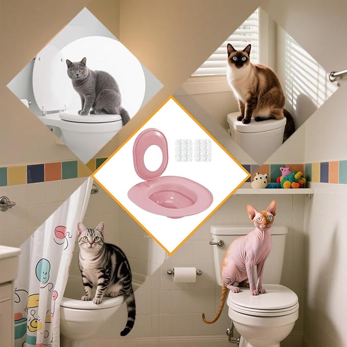 Cat Toilet Training Kit, Removable Urinal System | Toilet Litter Box Trainer for Indoor Use, Home, Apartment, Bathroom, Basement, and Pet Shop Environments