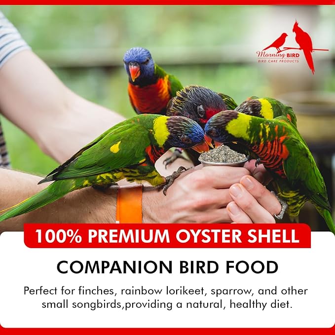Morning Bird Oyster Shell for Birds 9 lbs - Natural Calcium Supplement – Sustainably Harvested from California Coast - Easy Add to Favorite Mix - Safe Year-Round Bird Food Additive