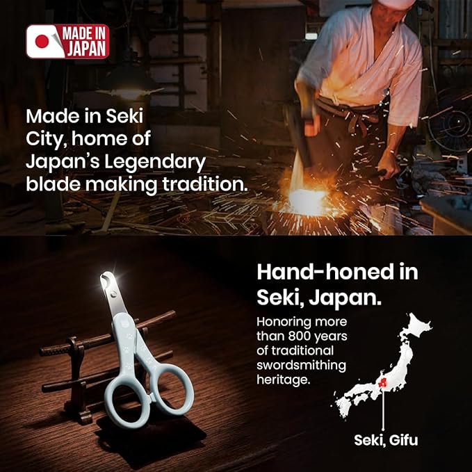 Necoichi Purrcision Feline Nail Clippers | Lever Principle Cat Nail Clipper | Butter-Smooth Cuts | Made in Japan, Seki Swordsmith Craftsman | Stainless Steel Cat Claw Trimmer for Indoor Cats (Mint)