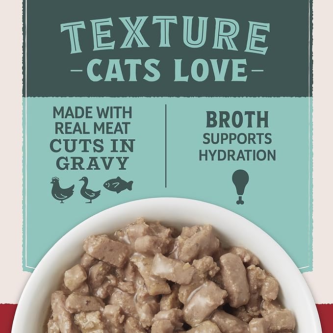 Natural Balance Ultra Protein Wet Cat Food Cuts in Gravy, Variety Pack with Protein-Rich Organs for Cats, Organ Cat Food with High Protein - 2.7oz. Case of 12
