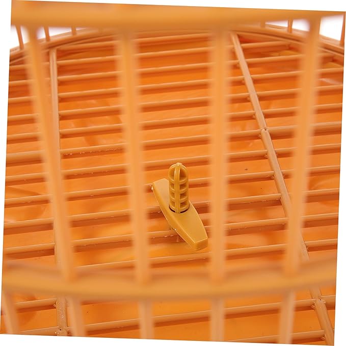 BESPORTBLE Hanging Bird Cage Plastic Round Design Durable and Spacious for Small Pets Parakeets and Decorative Use