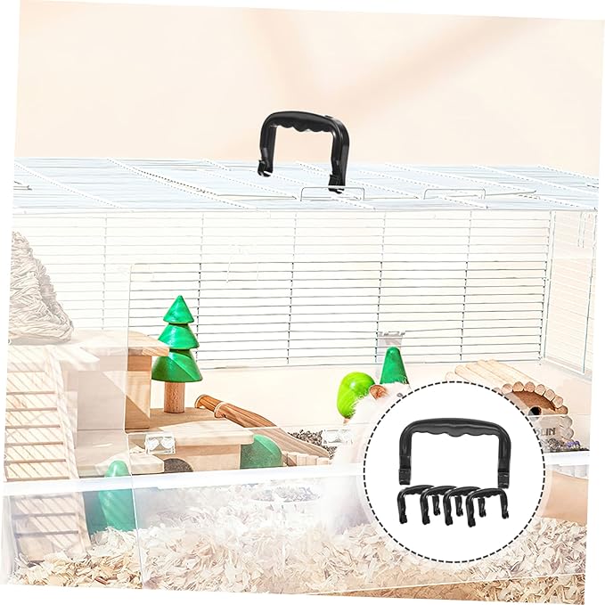 Milisten 5pcs Portable Birdcage Handles Plastic Carrying Grippers for Pet Carrier and Hamster Cage Accessories Easy to Install and Comfortable Grip for Animals
