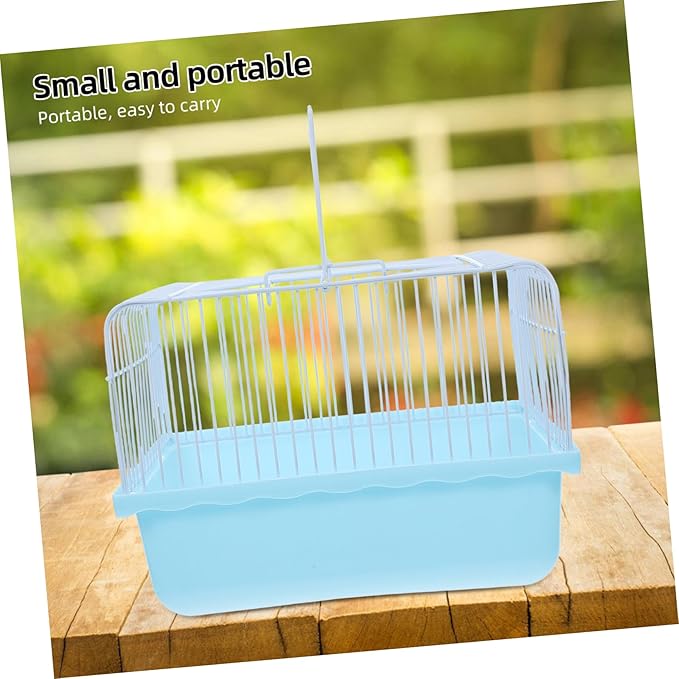 Yardwe Portable Bird Travel Carrier for Small Birds Lovebirds Parakeets Cockatiels Easy to Clean Construction Transparent Window for Travel Home Use