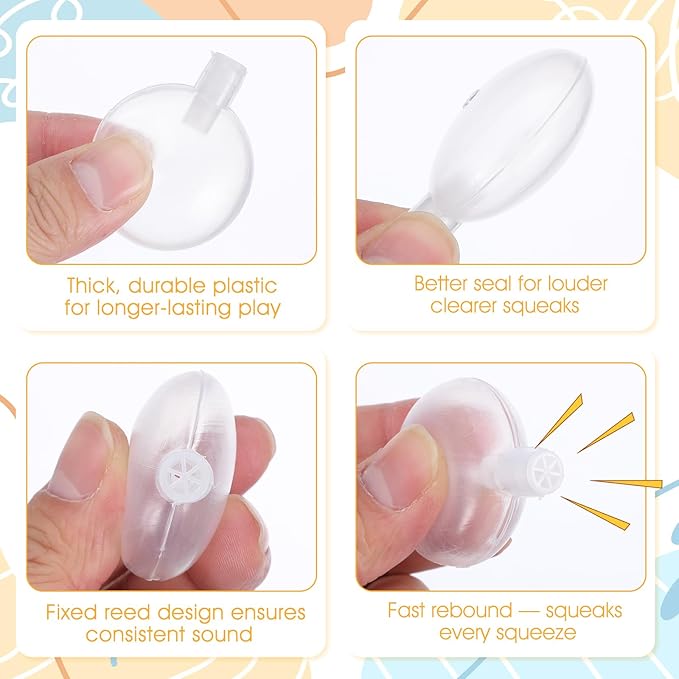 15Pcs Squeakers for Dog Toys, 40mm Replacement Dog Toy Squeakers Noise Maker Insert Replacement for Pet Supply Cat Toys Repair