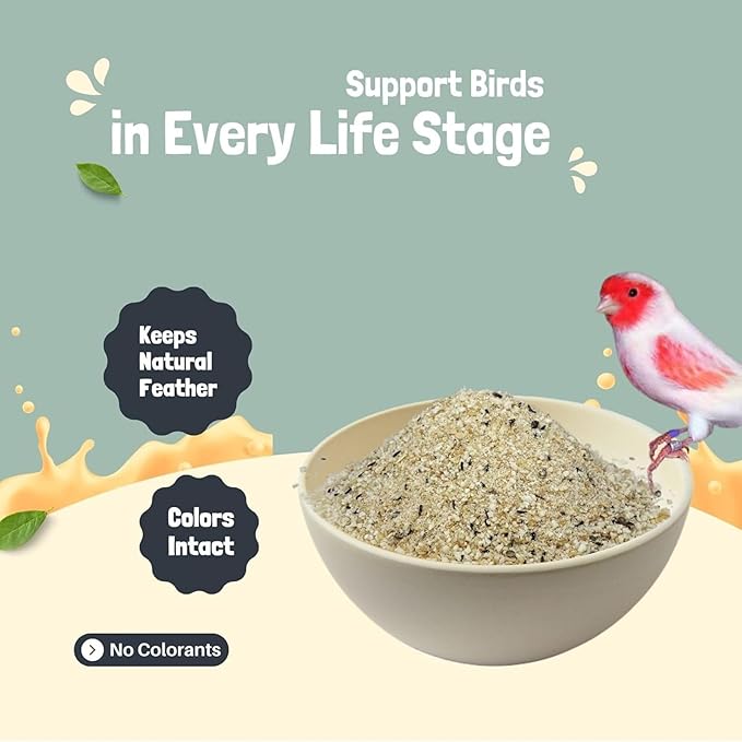 PINETA Elisir Superdryfood White 1 Kg - Egg Paste, High Protein & Fat Bird Food for Breeding and Daily Feed for Canaries Finches Parrots and Other Small Birds No Color Added