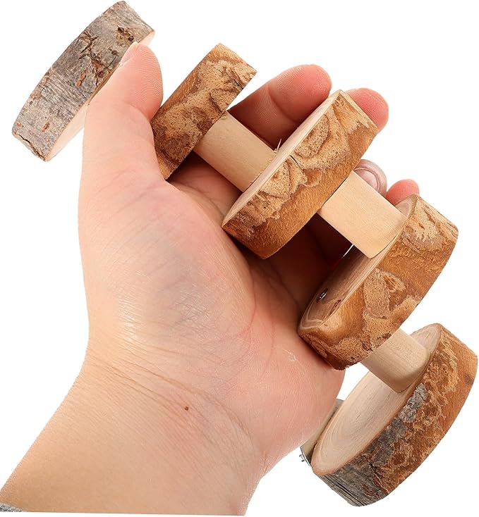 Wooden Pet Ladder Toy for Hamsters Dwarf Hamsters Safe Climbing Accessory for Bird Cages Encourages Exercise Coordination Smooth Finish Easy to Space-Saving Design