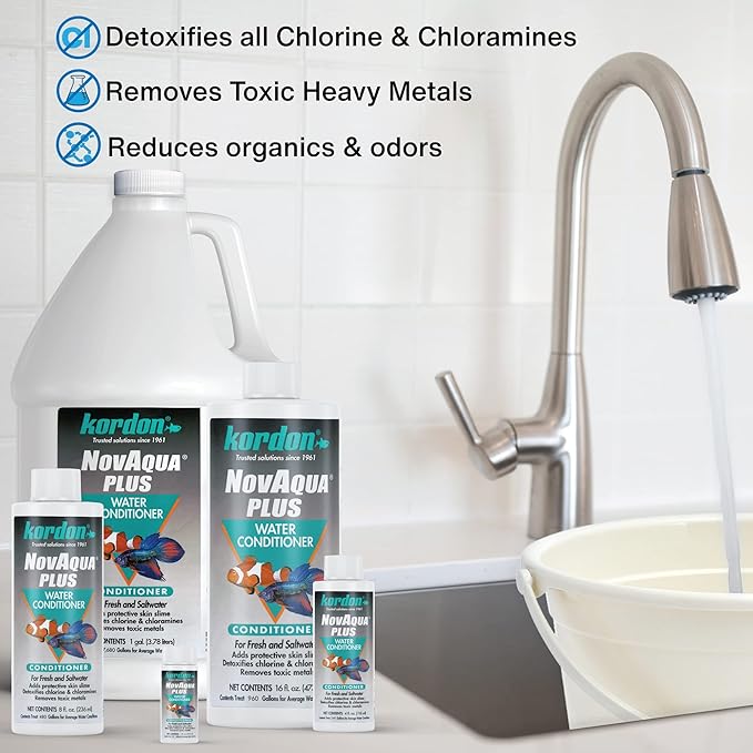 Kordon #33156 Novaqua Plus- Water Conditioner for Aquarium, 16-Ounce, Black