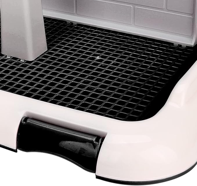 KIMISS Dog Toilet for Home, Indoor Puppy Training Toilet, Cat Potty Fence, Scheduled Urination Potty Tray, Dog Litter Box (Black, 18.3 x 13.9 x 9.3 inches)