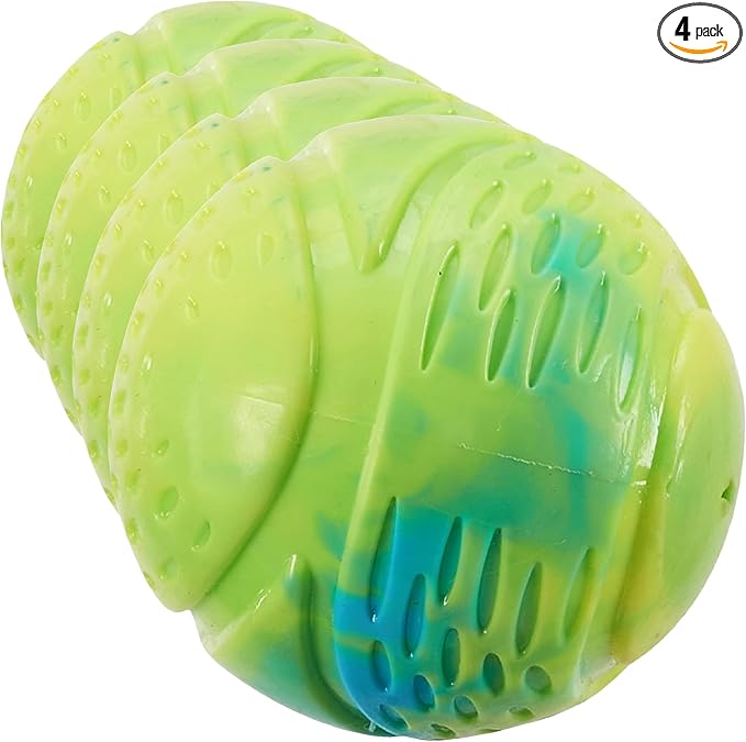 Outward Hound Grunt N' Punt Tennis Ball - Fetch Ball Dog Toy, Multi (Pack of 4)