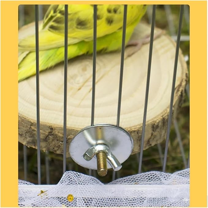 Bird Cage Platform 6pc Random Color Circular Wooden Jumping Board Parrot Stand Toy for Small Pet Hamster Squirrel Bird Cages Accessories