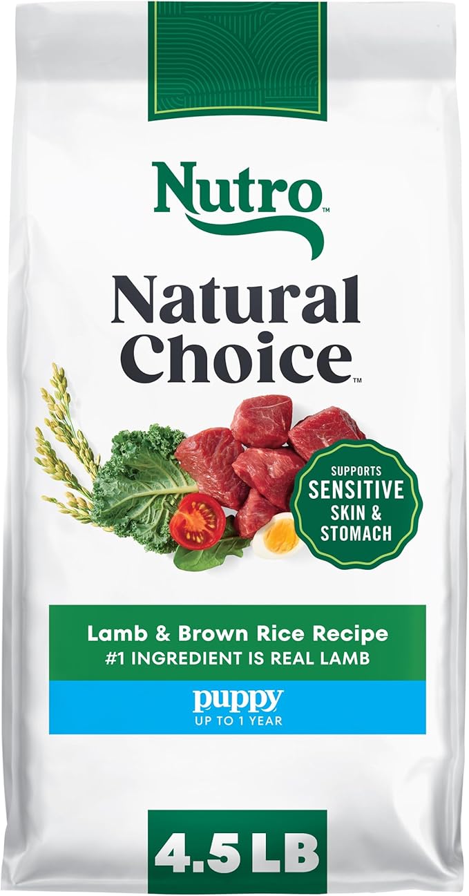 Nutro Natural Choice Dry Puppy Food, Dry Dog Food for Puppies, Lamb and Brown Rice Recipe, 45 lbs.