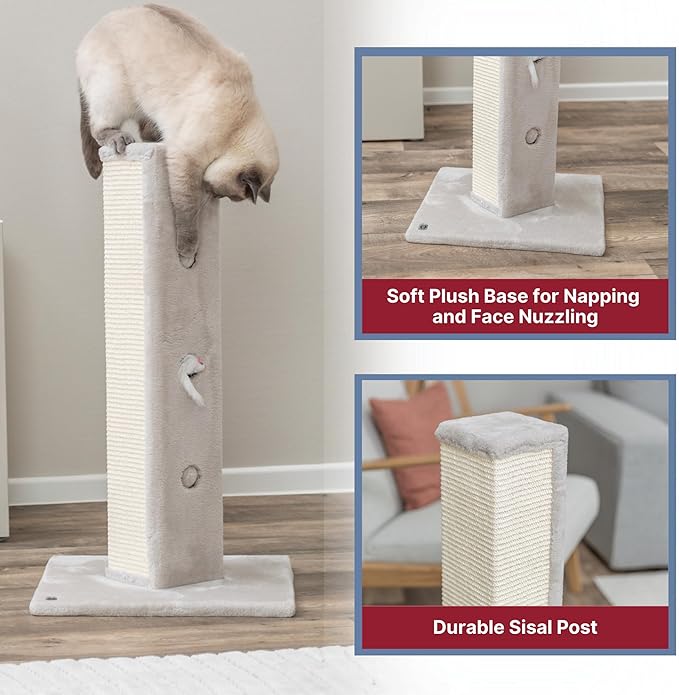 TRIXIE Soria Scratching Column Grey Cat Furniture, 31.5" H