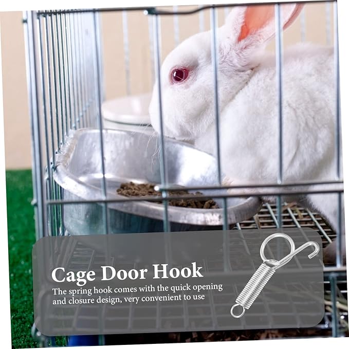 30pcs Cage Door Spring Hook for and Pigeon Cages High Elastic Fixed Hanger for Feeding Box Multi-Function Accessory for Attachment