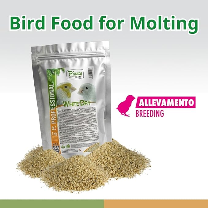 PINETA White Dry Bird Food 1 Kg - Finch Food, Nutrient-Rich Blend Bird Seed for Finches and Small Birds, Support Daily Energy, Balanced Growth Diet & Healthy Food