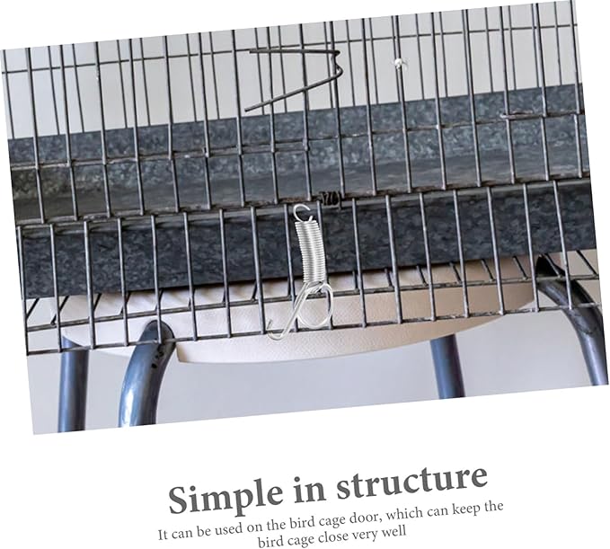 30pcs Cage Door Spring Hook for and Pigeon Cages High Elastic Fixed Hanger for Feeding Box Multi-Function Accessory for Attachment