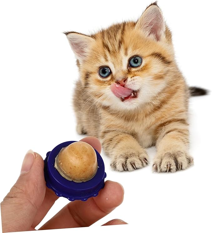 Gatuida 4pcs Catnip Candy Balls Cat Treats Catnip Energy Balls Healthy Snacks for Indoor Cats