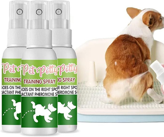 Pet Potty Training Spray,Pet Defecation Inducer 30ml,Cat and Dog Toilet Supplies,Toilet Training System ﻿ (3PCS)