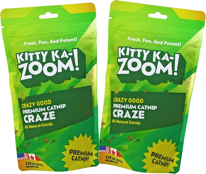 Catnip Craze 2-Pack | Catnip Mix | Hand Harvested Fresh Catnip Grown in Canada and The USA | High Potency Blend for Engaging Play