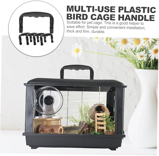 Yardwe 5pcs Portable Plastic Bird Cage Handle for Easy Lifting Ergonomic Grip for Outdoor Pet Transport and Lightweight Design for Small Animals and Pet Cages