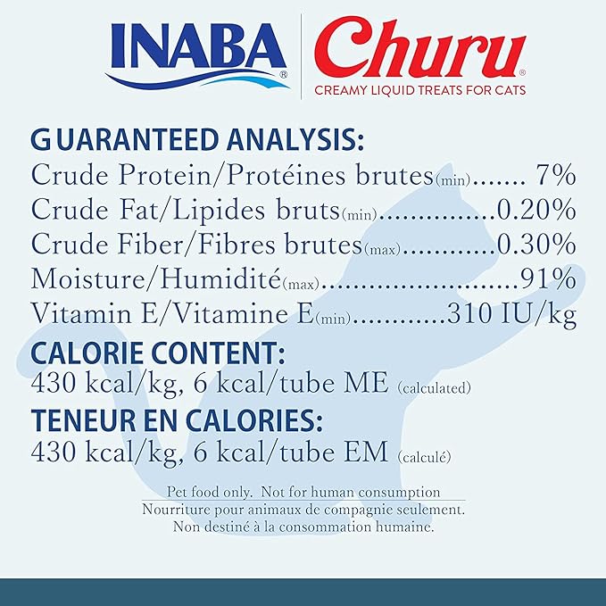 INABA Churu Tuna, Chicken and Scallop Lickable Creamy Purée Cat Treats Variety Pack of 20 Tubes