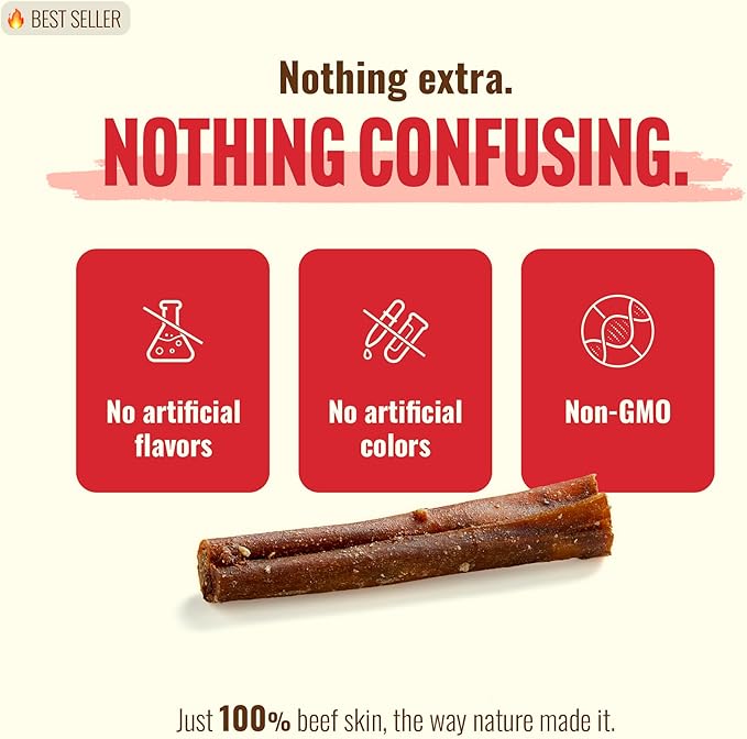 Natural Farm Bully Coated Gourmet Collagen Sticks (4 Inch, 25 Pack) – Real Bully Beef Coated, 95% Natural Collagen Dog Chews, Supports Healthy Joints, Skin & Coat - Best for Small & Medium Dogs