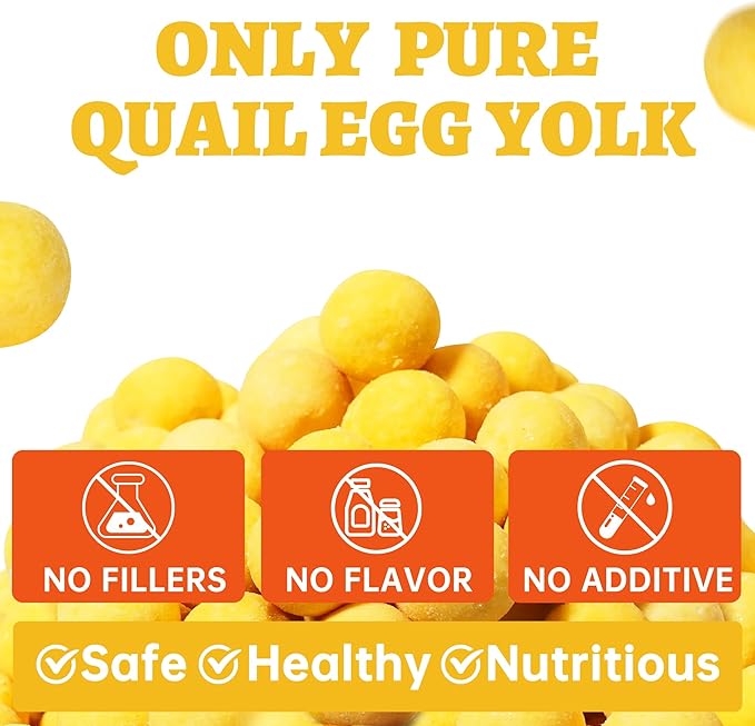 Wellix Freeze-Dried Treats for Dogs and Cats - Quail Eggs Flavor Healthy Cat Treats 4.2oz, High-Protein Freeze Dried Cat Treats for Skin&Coat Health - Delicious Training Snacks for Pets