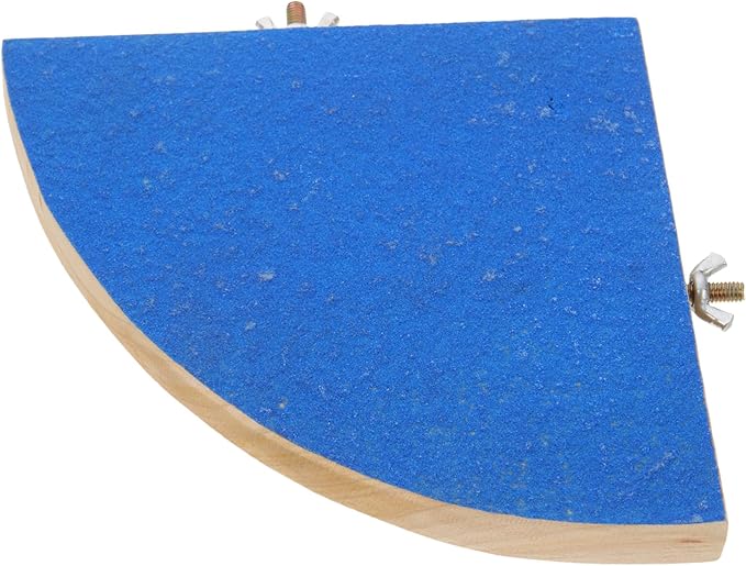 Abaodam Fan Shape Wooden for Small Pets Frosted Surface Pet Cage Platform for Hamsters Gerbils Parrots and More