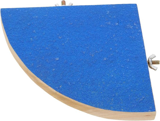 Abaodam Fan Shape Wooden for Small Pets Frosted Surface Pet Cage Platform for Hamsters Gerbils Parrots and More