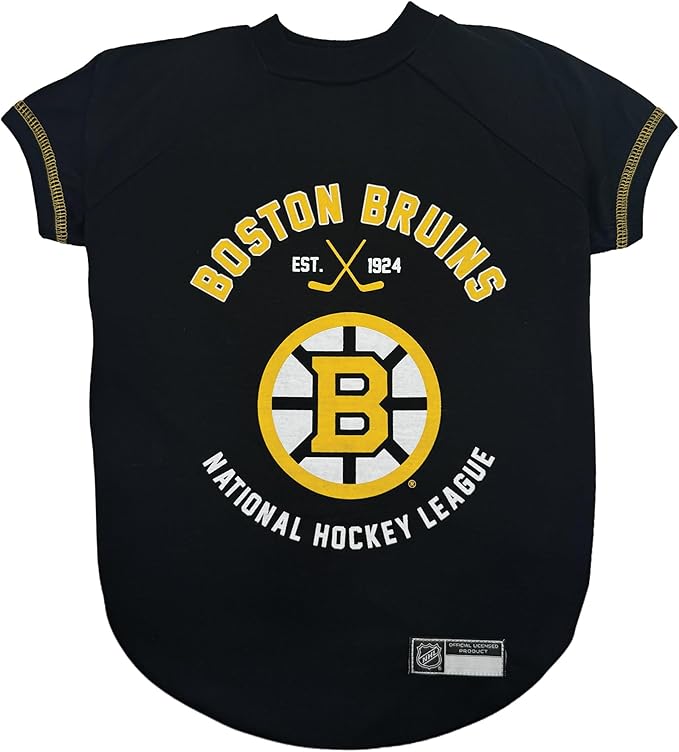 Pets First NHL Boston Bruins Tee Shirt for Dogs & Cats, Medium. - are You a Hockey Fan? Let Your Pet be an NHL Fan Too!, Medium Hockey T-Shirt
