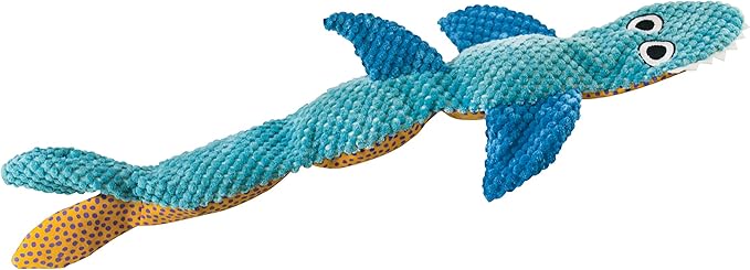Petstages Stuffing-Free Floppy Shark Plush Dog Toy, Large