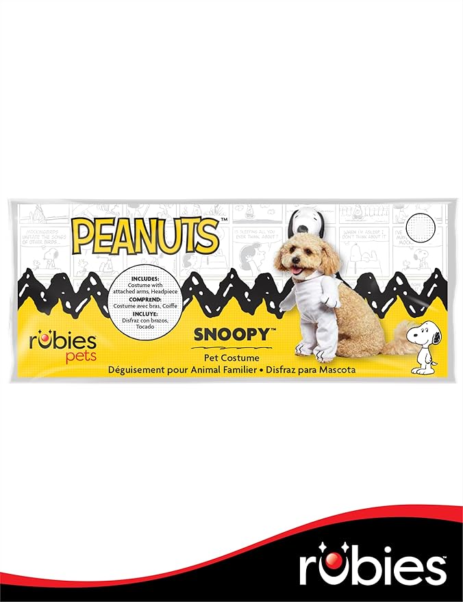 Peanuts: Snoopy Pet Costume for For Dogs or Cats by Rubies, Medium