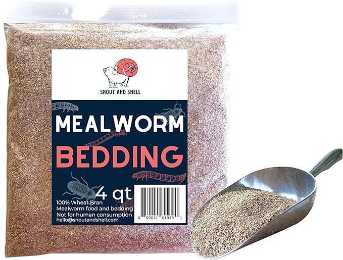 Snout and Shell Mealworm Wheat Bran Bedding and Food Source