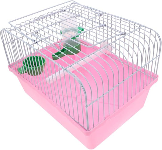 Mikikit Portable Bird Carrier Cage for Parakeets and Small Birds Lightweight Abs and Iron Construction with Stand Food and Water Accessories Travel Cage for Cockatiels and Lovebirds