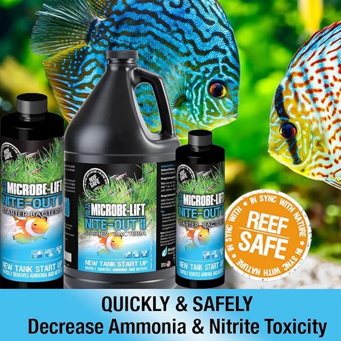 MICROBE-LIFT NITEH Nite-Out II Aquarium and Fish Tank Cleaner for Rapid Ammonia and Nitrite Reduction, Freshwater and Saltwater (64 Ounces)