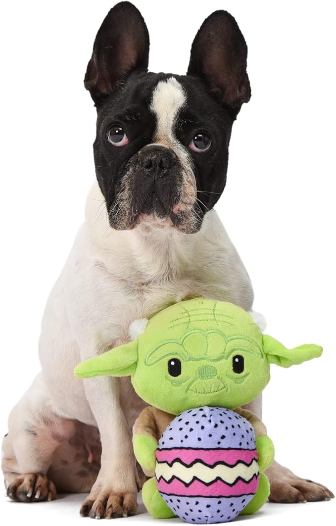 STAR WARS: Easter 9" Yoda Easter Egg Squeaker Pet Toy| 9 Plush Squeaker Easter Yoda Pet Toy Toy for Dogs Easter Stuffed Yoda 9 inch