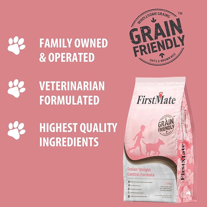 FirstMate Grain Friendly Senior Dog Food, 5 LB
