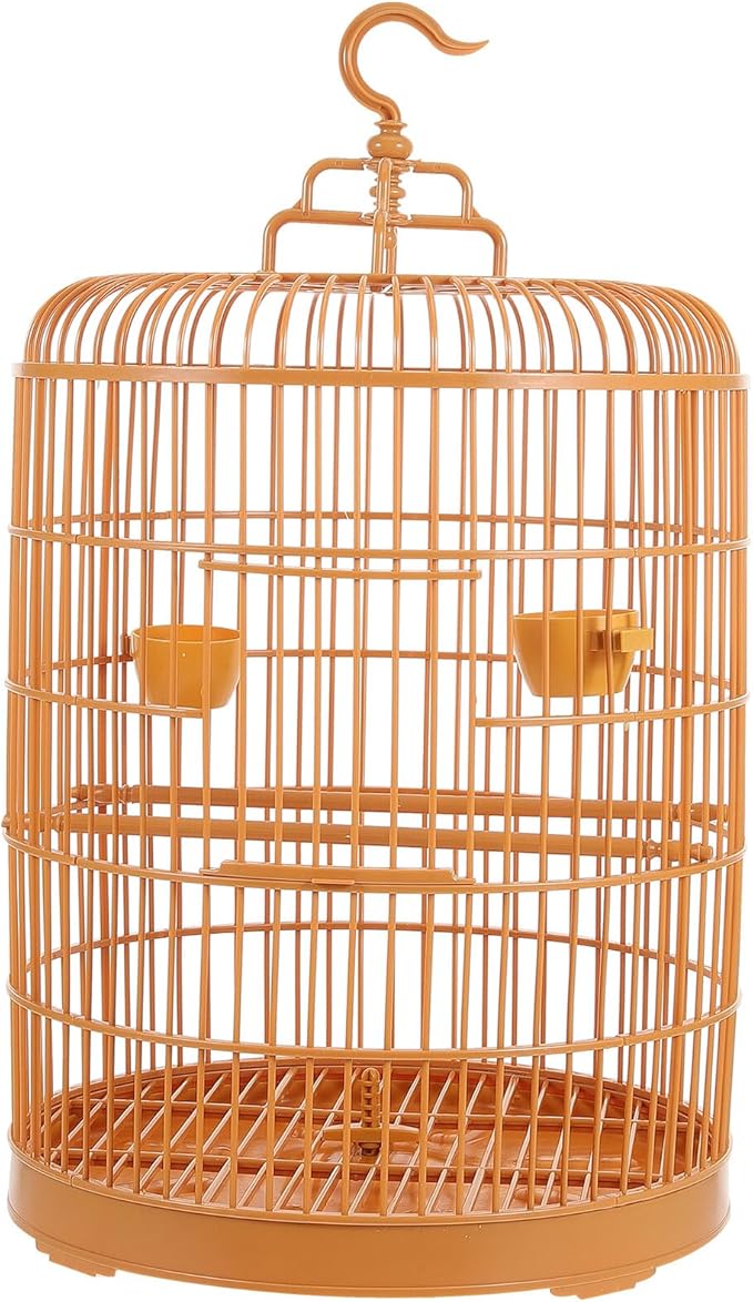 Cabilock Plastic Bird Cage Hanging Round Dome 30cm with Plastic Nest Decorative Cage for Small Pets Outdoor Bird House Suitable for Parakeets and Cockatiels